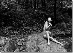 Melissa Troutt Posed on a Rock
